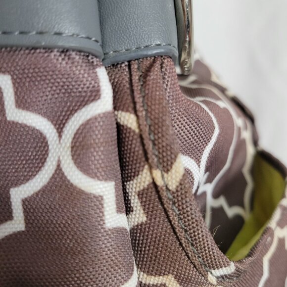 J.J. Cole Stone Arbor Satchel Diaper bag w/coin purse large tote storage - Picture 8 of 16